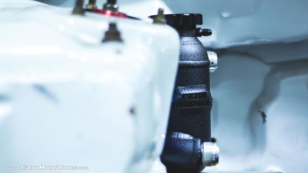 Remote mounted swirl pot