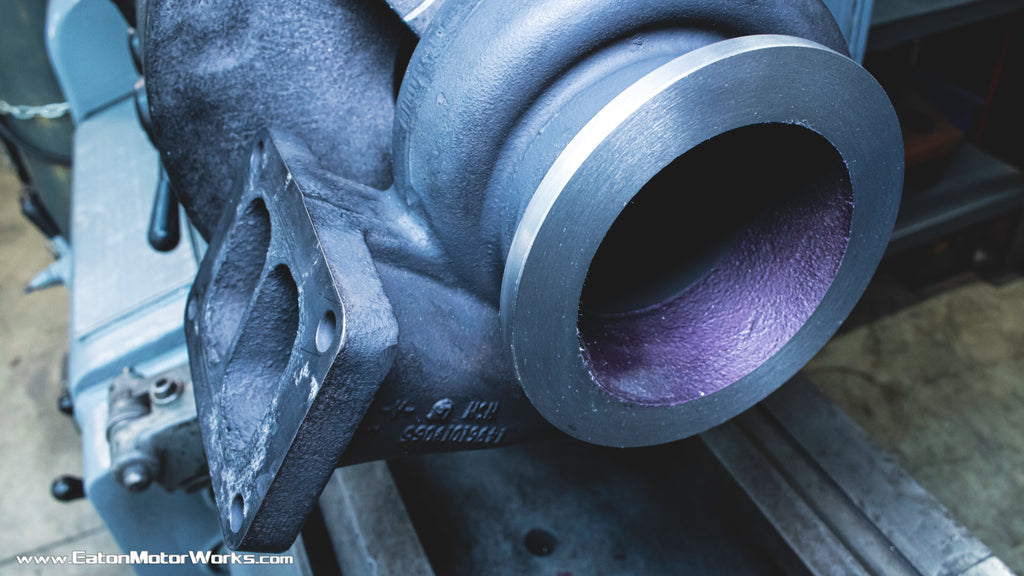 Turbine outlet flange machining