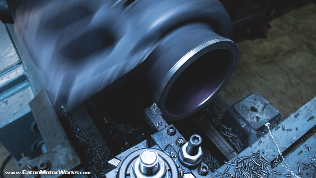 Turbine outlet flange machining