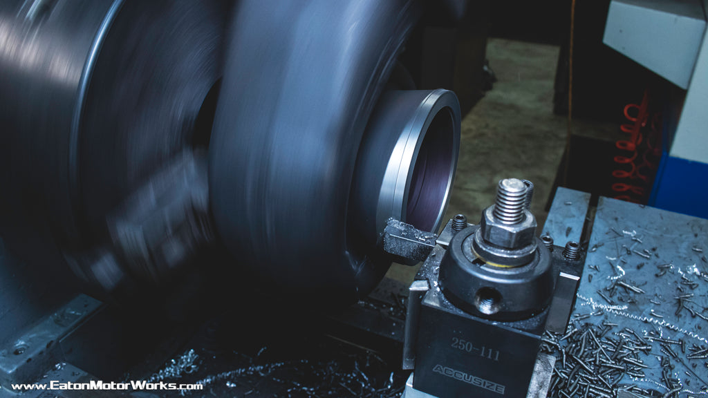 Turbine outlet flange machining