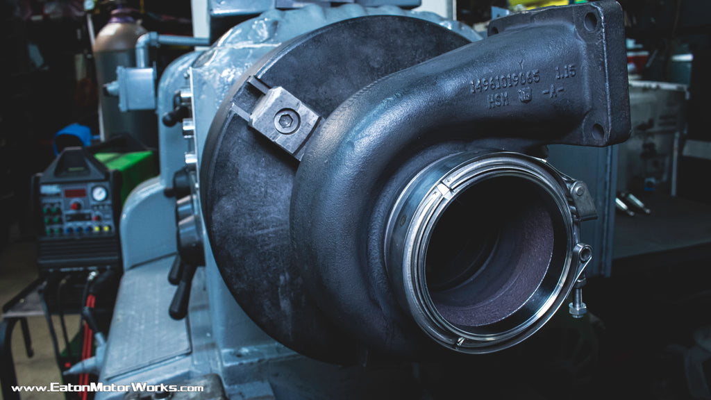 Turbine outlet flange machining