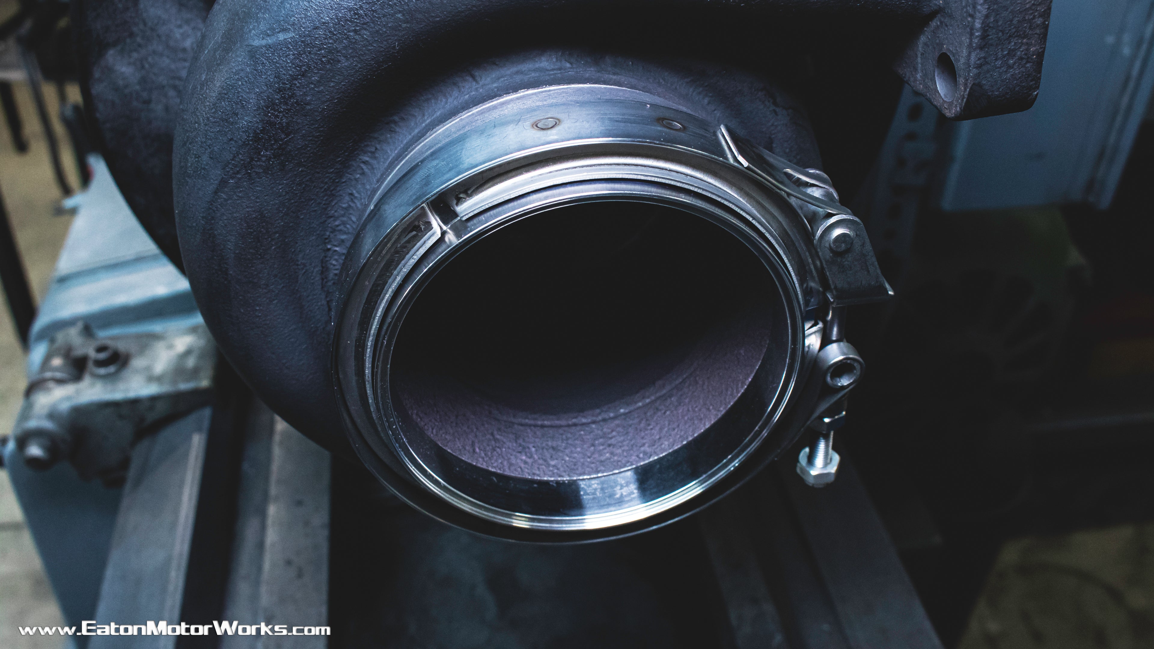 Turbine outlet flange machining