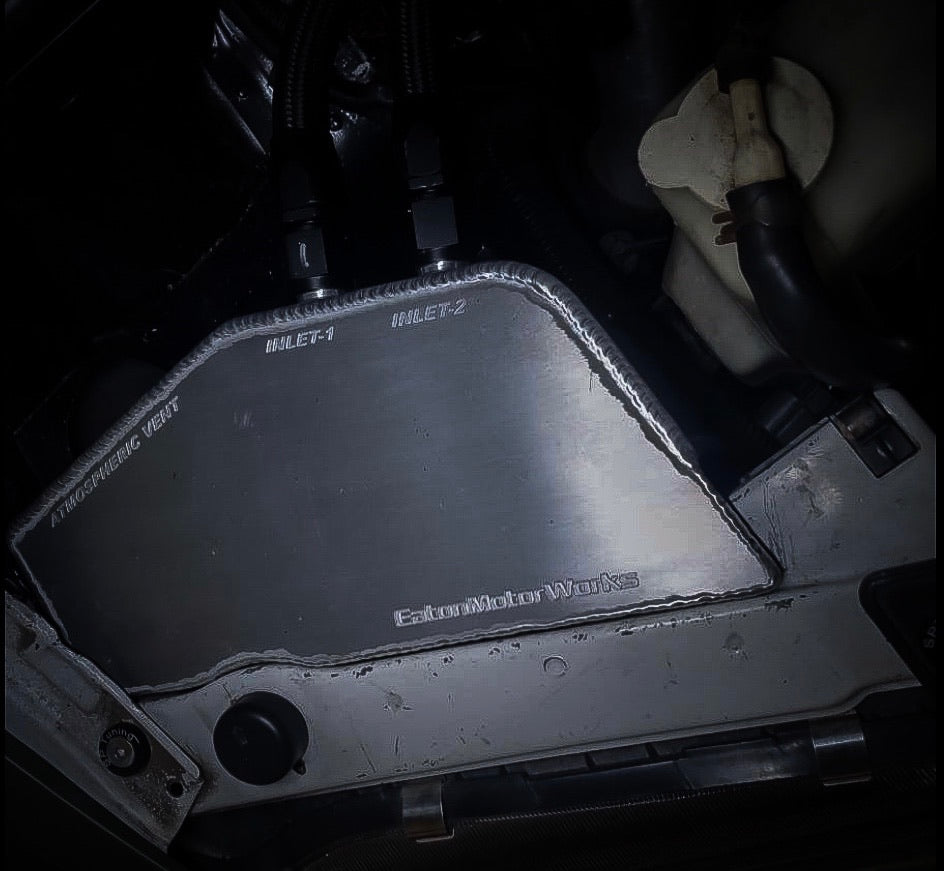 2G DSM Vented Oil Catch Can  ( Passenger Headlight Location )