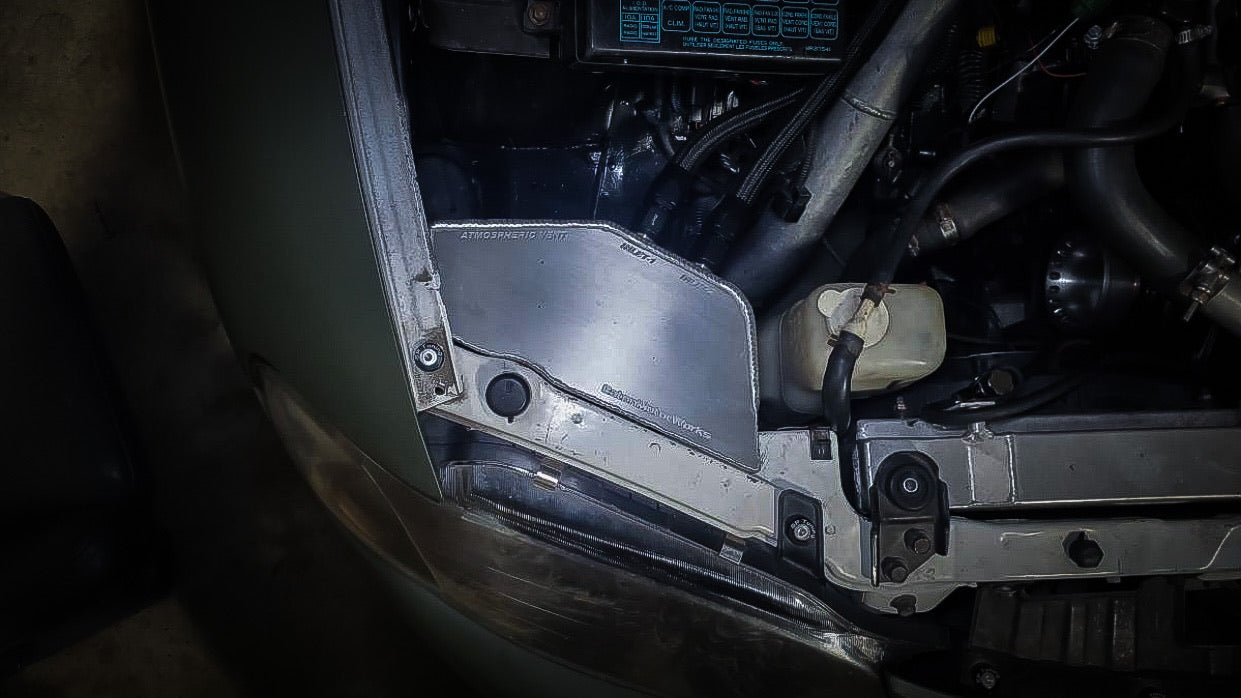 2G DSM Vented Oil Catch Can  ( Passenger Headlight Location )